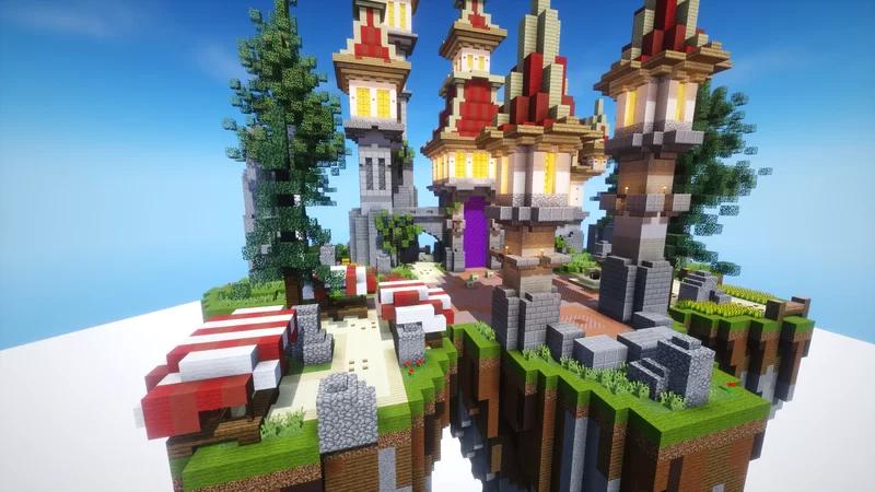 Beautiful Red Castle Lobby Spawn