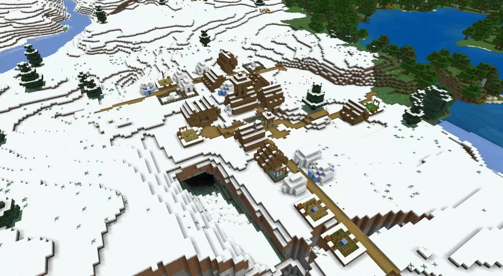 Dappled Forest Islands with Two Villages Seed