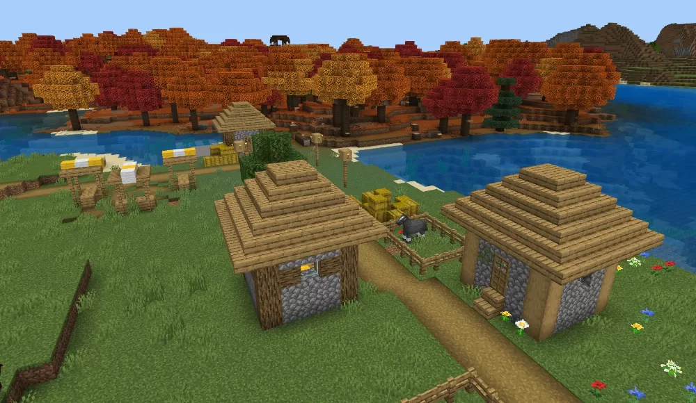 Dappled Forest Islands with Two Villages Seed