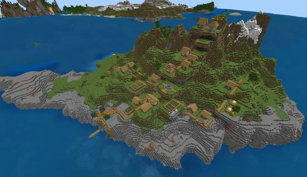 Village Above a Stronghold and Ancient City Seed