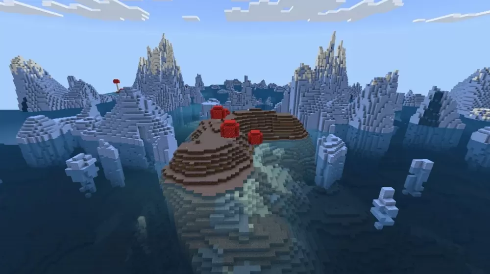 Mushroom Islands in the Frozen Ocean Seed