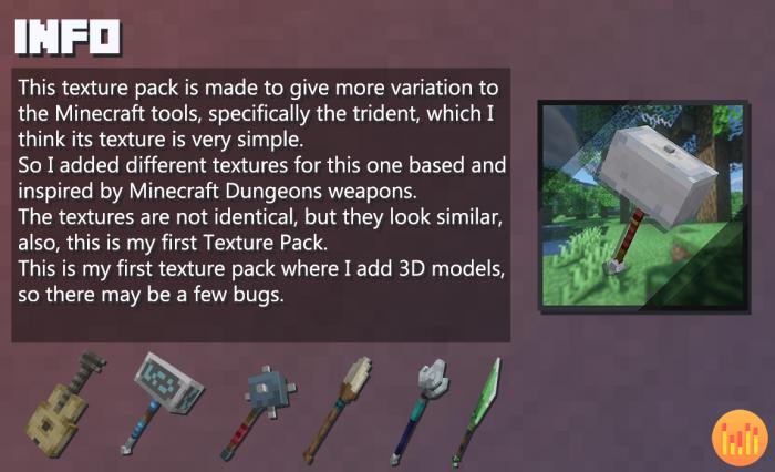 Custom 3D Trident Textures | Texture Pack