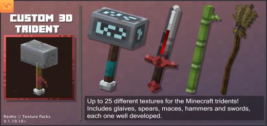 Custom 3D Trident Textures | Texture Pack