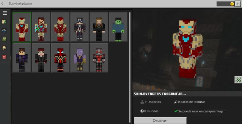 Avengers Endgame Skinpack
