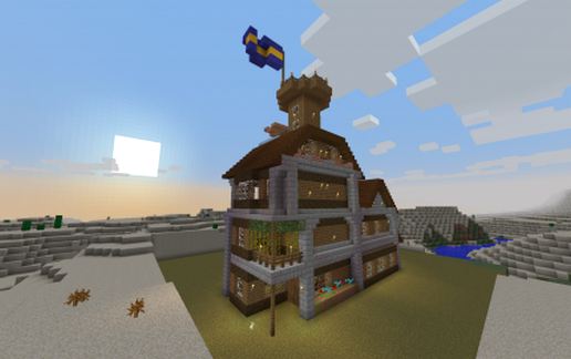 Traditional style medium size home. schematic - building