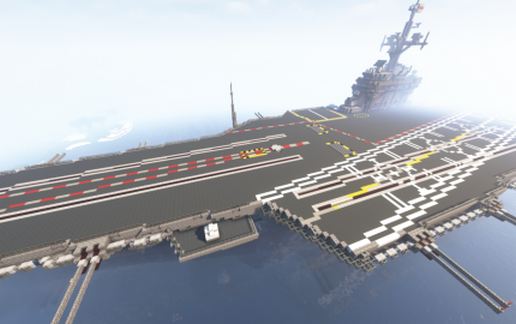 modern aircraft carrier schematic - building