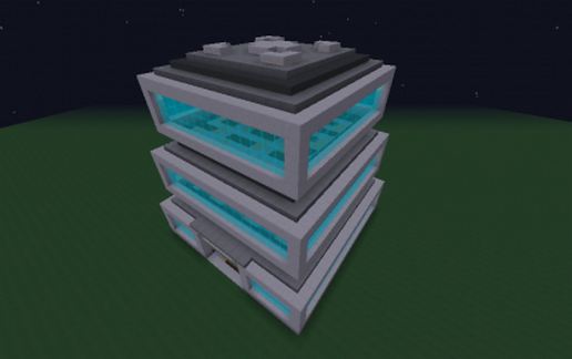 3 story building w/ elevator schematic - building