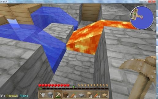 Double Cobblestone Generator schematic - building