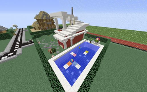 Modern Red House with pool