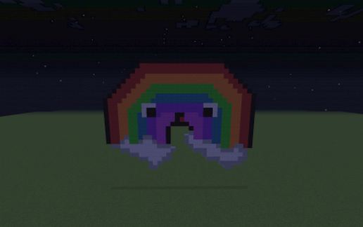 Rainbow Pixel Art schematic - building