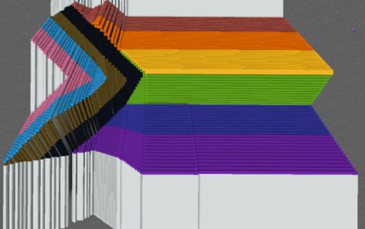 Pride Flag Map schematic - building