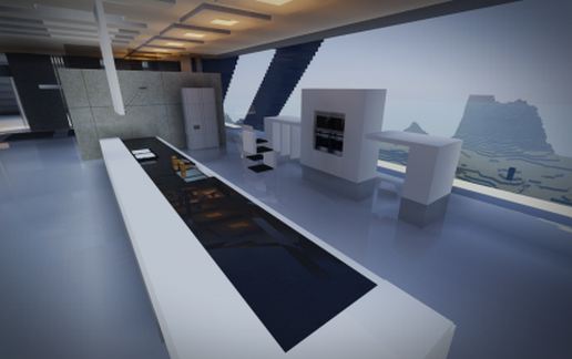 Modern house on the water