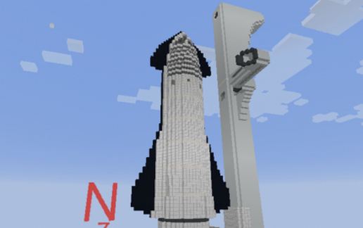 SpaceX Starship schematic - building