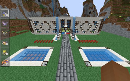 Pixelmon Sacred Water Gym schematic - building