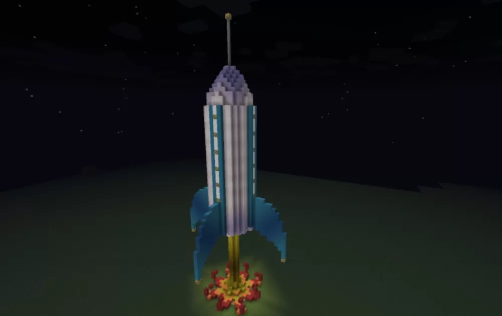 Rocket Blasting Off schematic - building