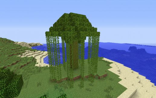 Simple Jungle Tree House schematic - building