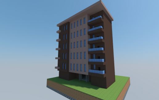 Apartment Building | Modern Apartment Building schematic - building