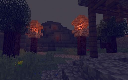Castle with mountain houses