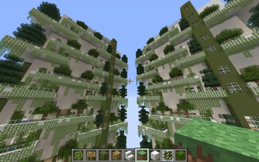 Skyscraper ecofriendly schematic - building
