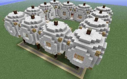 Golf Ball House schematic - building