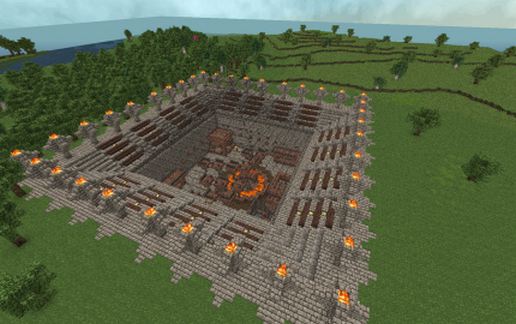 Obstacle Arena schematic - building