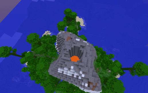 Jungle Island Volcano schematic - building