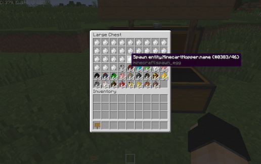 All spawn eggs schematic - building