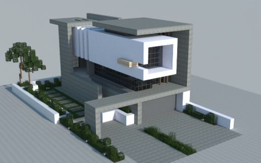 Modern house schematic - building