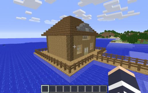 House with underwater lab schematic - building