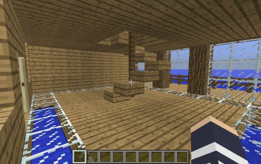 House with underwater lab
