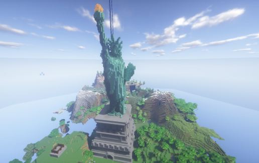 Statue of liberty schematic - building