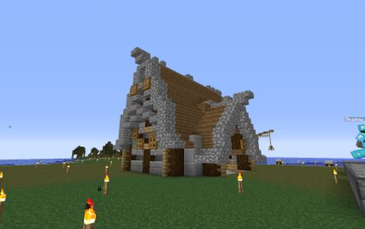 Enchanting room + fish shop schematic - building