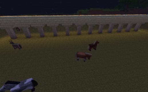 Simple Minecart Bridge #1 Straight Rail schematic - building