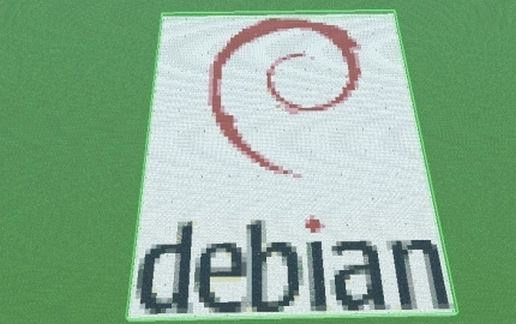Debian logo schematic - building