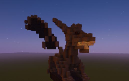 Dragon Statue schematic - building
