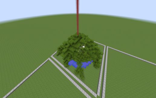 Temple under capony of leavesw