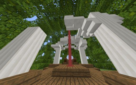 Temple under capony of leavesw