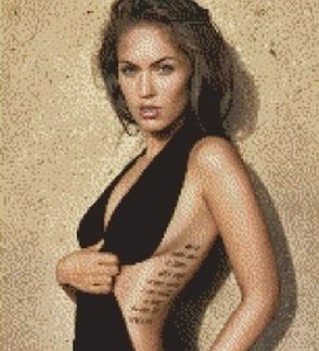 Megan Fox Pixel Art schematic - building