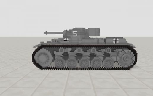 Panzer Kampfwagen II Ausf F/G (Turret) schematic - building