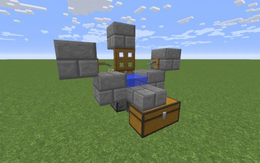 Simple AFK Fishing Farm schematic - building