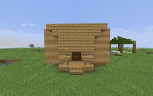 Cottage with a large swimming pool schematic - building