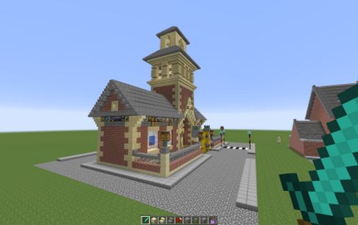 School With Bell Tower schematic - building