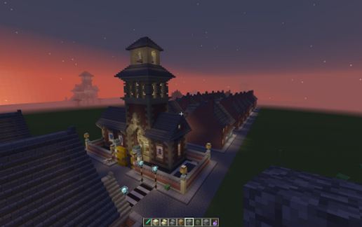 School With Bell Tower