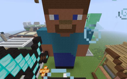 Steve Holding a Sword [FIXED*] schematic - building