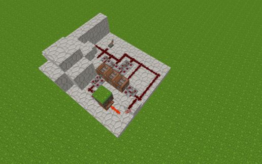 triple piston door for hidden room schematic - building