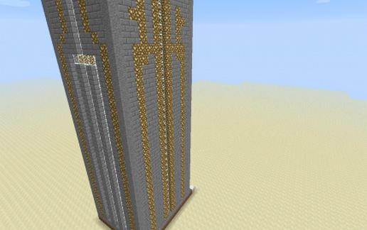 Decorated modern tower
