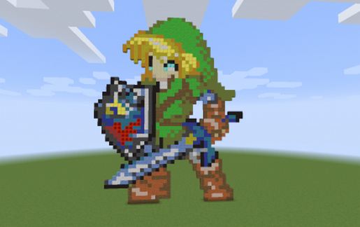 Link Pixel Art schematic - building