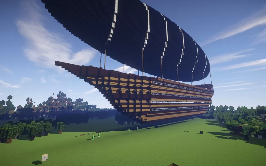 Mega Airship schematic - building