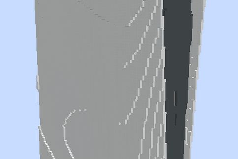 Massive 3D PS5 Structure in Minecraft schematic - building