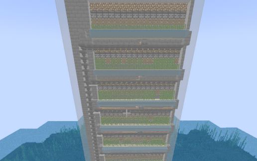 Sugar Cane Farm (with minecart) schematic - building